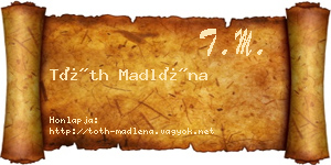 Tóth Madléna névjegykártya